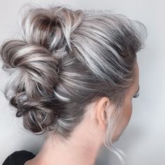 80 Beautiful Updos for women - Best Updo Hairstyles of 2019 Knotted Hairstyles, Easy Updos For Medium Hair, High Bun Hairstyles, Hairstyles For Thick Hair, Medium Length Hairstyles, Up Dos For Medium Hair, Updos For Medium Length Hair, Cute Hairstyles For Medium Hair