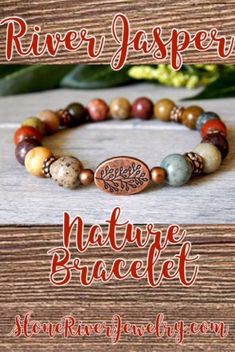 Enjoy the beautiful colors of a stone river bed. Nature jewelry that has a tree branch for a focal point.. Handmade by StoneRiverJewelry and available in 4 sizes. #naturebracelet #naturejewelry #treeoflife #treebracelet #treeoflifebracelet #treeoflifejewelry Bohemian Jasper Bracelets As A Gift, Bohemian Jasper Beaded Bracelets With Natural Stones, Jasper Gemstone Beads Bracelet Gift, Healing Natural Stone Beaded Bracelets, Bohemian Jasper Bracelets With Gemstone Beads, Jasper Beaded Bracelets With Natural Stones As Gift, Nature-inspired Gemstone Beaded Bracelets As Gift, Nature-inspired Beaded Bracelets With Gemstone Beads As Gift, Adjustable Jasper Bracelets With Natural Stones