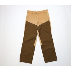 Vintage 70s Streetwear Mens 34x29 Distressed Canvas Field Brush Pants Brown USA Mens Pants Fraying front top. Hole back top. Blemishes back top. Color fade. USA made Mens size 34 (no tag, check measurements) Measurements are: 17 inches across the waist laid flat 29 inch inseam 40.5 inches from top to bottom 9 inch leg open Brown Cotton US Shipping is FREE Canada is $15 and International is $24 Check out my other items in my store! PR898 Retro Wide Leg Cotton Cargo Pants, Retro Brown Cotton Bottoms, Retro Brown Straight Leg Bottoms, Brown Cotton Bottoms With Standard Cut Leg, Brown Cotton Bottoms With Standard Leg Cut, Brown Cotton Bottoms With Standard Cut, Retro Straight Leg Cotton Cargo Pants, Retro Cotton Straight Leg Cargo Pants, Vintage Brown Cotton Bottoms