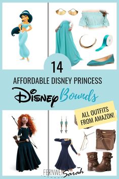 the disney princess costume is featured in this postcard with text that reads,'14 adorable