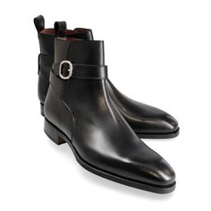 JODHPUR BOOTS IN BLACK BOX CALF Black Buckle Boots, Cordovan Shoes, Jodhpur Boots, New Boots, Fashion Shoes Sneakers, Exclusive Shoes, Mens Boots Fashion, Sport Shoes Women, Mens Leather Boots