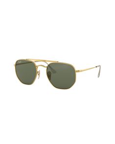 Ray-Ban Unisex  Gold Size: 54 Gold Aviator Sunglasses With Tinted Square Frame, Gold Square Frame Aviator Sunglasses With Tinted Lenses, Modern Green Sunglasses With Metal Frame, Gold Square Frame Aviator Sunglasses With Uva Protection, Modern Gold Aviator Sunglasses With Square Frame, Modern Gold Square Frame Aviator Sunglasses, Gold Square Frame Aviator Sunglasses With Metal Frame, Casual Gold Square Frame Sunglasses, Vigan