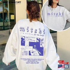 Mitski Working For The Knife Shirt Vintage Album 90S Retro Hoodie Sweatshirt Working For The Knife, Shirt Designs For Men, Retro Sweatshirts, 90s Retro, T Shirt Printing, Top Trends, T Shirt Design