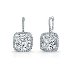 METAL SPECIFICATIONS Metal Name: White Gold 14K STONE SPECIFICATIONS Stone Name: DIAMOND Stone Cut : Cushion & Round cut Stone Specifications: There is one cushion diamond approx. 3.00 carats and approx. 0.50 carats of smaller round diamonds in each earring. Natural earth-mined diamonds. Total Stone Weight : approx. 7.00 carats Color : F Clarity : VS1/VVS1 APPRAISAL Appraised Value : $64000.00 Comes with a FREE APPRAISAL All kinds of customization and options available for Metals, Diamonds a Cushion Cut Earrings, Big Cushions, Big Diamond, Diamond Dangle Earrings, Cushion Diamond, Cushion Cut Diamonds, Big Earrings, Real Diamonds, Diamond Stone