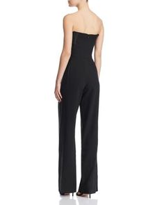 Size & Fit:• Fits slightly small; if between sizes order one size up• Tailored, body-hugging fit through bust, waist and hips• Non-stretch fabric• Designed for a floor-length look• Approx. 56 from top to hem, based on a size 2• Model measurements: 5'10 height, 33.5 bust, 23.5 waist, 34.5 hips, wearing a size 2Features & Care: Night Out Fitted Strapless Elastane Jumpsuit, Fitted Strapless Elastane Jumpsuit For Night Out, Fitted Elastane Pantsuit For Night Out, Fitted Strapless Jumpsuits And Rompers For Formal Occasions, Formal Strapless Fitted Jumpsuits And Rompers, Strapless Fitted Jumpsuit For Formal Occasions, Formal Strapless Fitted Jumpsuit, Formal Fitted Strapless Jumpsuit, Fitted Full-length Strapless Jumpsuit For Night Out