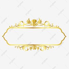 an ornate gold frame on a white background