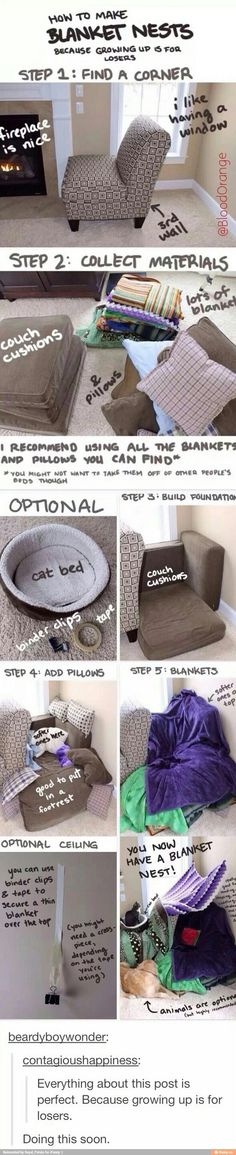 the instructions for how to make a dog bed