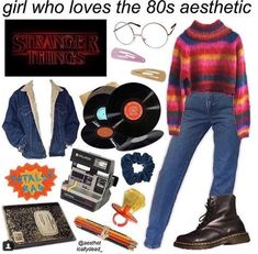 Decades Day Outfits, Decades Day, 80's Aesthetic, 80s Inspired Outfits, Stranger Things Outfit, 80s Fashion Trends, Outfits 90s, 80s Outfit