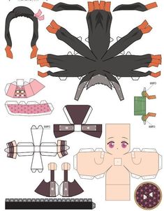 the paper doll is made to look like a spider with its legs spread out and hands extended