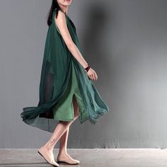 2016 New linen dresses for summer layered silk flown sundresses long casual maxi dresses tea greenThis dress is made of cotton or linen fabric, soft and breathy, suitable for summer, so loose dresses to make you comfortable all the time.Measurement: Size L length 110cm / 42.9" Shoulder 34cm / 13.26" Armhole 45cm / 17.55" Bust 108cm / 42.12" Waist 126cm / 49.14" Size XL length 111cm / 43.29" Shoulder 35cm / 13.65" Armhole 46cm / 17.94" Bust 112cm / 43.68" Waist 130cm / 50.7"Materials used: silk, Long Casual Maxi Dresses, Casual Maxi Dresses, Dresses To Make, Green Summer Dresses, Long Dresses Casual Maxi, Summer Layers, Dresses For Summer, Silk Clothes, Loose Dresses