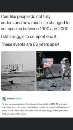 an article about the space shuttlers landing on the moon with caption that reads i feel like people do not fully understand how much life changed for our