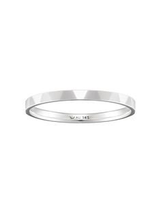 a plain white gold wedding band