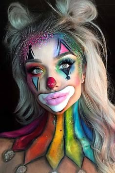 Nem Halloween Makeup, Makeup Zombie, Rainbow Halloween, Halloweenský Makeup, Cool Halloween Makeup