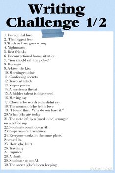 the writing challenge for students to learn how to write and use it as an activity