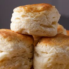 several biscuits stacked on top of each other