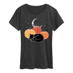 Get ready for spooky season in this women's black cat pumpkin nap Halloween tee. Get ready for spooky season in this women's black cat pumpkin nap Halloween tee. FEATURES Short sleeves CrewneckFABRIC & CARE Solid: cotton; Heather: cotton, polyester Machine wash Imported Size: Xxl. Color: Dark Grey. Gender: female. Age Group: kids. Pattern: Graphic. Spooky Cat Design Tops For Fall, Spooky Cat Design T-shirt For Fall, Spooky Black T-shirt With Cat Design, Black Cat Pumpkin, Petite Size Chart, Cat Pumpkin, Kids Pattern, Halloween Tees, Womens Size Chart