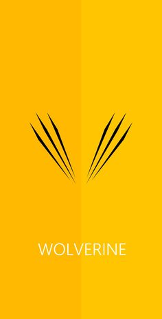 the wolverine movie poster is yellow and black