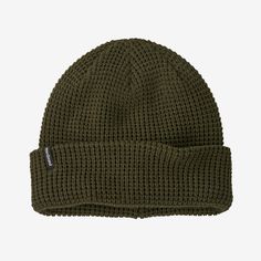 Our high-loft, lightweight SnowDrifter Beanie is soft to the touch and provides cozy warmth after a day in the mountains. Made in a Fair Trade Certified™ factory. | Patagonia SnowDrifter Beanie in Pine Needle Green - Winter Beanies - Recycled Polyester/Pfas Merino Wool Beanie, Patagonia Sale, Outdoor Branding, Patagonia Shop, Patagonia Hat, Yvon Chouinard, Layering Jacket, Winter Beanies, Knit Structure