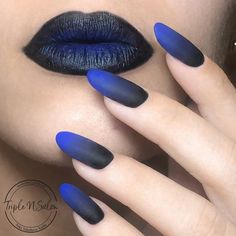 Blue Prom Nails, Blue Matte Nails, Nail 2023, Dark Blue Nails, Mobile Nails, Fake Nails Designs