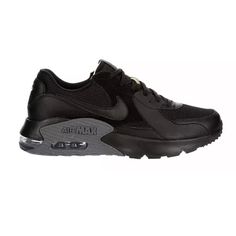 Nike Air Max Excee Premium Mens Athletic Workout Shoes Black/Black/Anthracite/Grey This Nike Air Max Excee Men's Sneaker Is The Fresh Update Your Sneaker Game Needs. The Suede Upper Has Mesh Overlay Accents And The Contrasting Signature Nike Swoosh Branding To Give This Sneaker A Modern Style. The Cushioned Insole And Air Max Technology Will Support Your Foot With Each Step. Suede Upper Lace-Up Closure Cushioned Insole Air Max Technology Rubber Outsole Brand New W/Box Ships In 3-5 Business Days Functional Black Nike Air Max With Round Toe, Black Nike Air Max For Jogging, Nike Low-top Walking Shoes With Air Cushioning, Nike Synthetic Slip-resistant Sneakers, Black Walking Shoes With Air Max Cushioning, Black Leather Nike Air Max Low-top Sneakers, Black Leather Low-top Nike Air Max, Black Synthetic Nike Air Max For Jogging, Nike Low-top Slip-resistant Sneakers