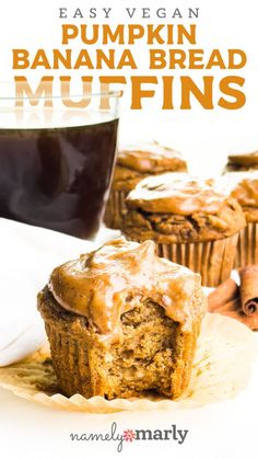 Pumpkin Banana Bread Muffins - Perfect Fall Treat! - Namely Marly