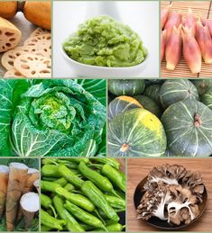 many different vegetables are grouped together in this collage