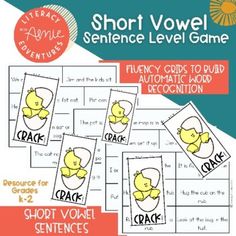 short voell sentence level game with four pictures