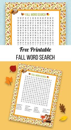 the fall word search is an easy way to learn how to use it