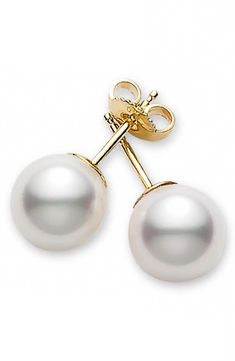 Mikimoto Akoya Pearl Stud Earrings | Nordstrom Diy Kits Gift, Akoya Pearls, House Tour, Pearl Stud Earrings, Pearl Size, Pearl Studs, Beauty Gift, Cultured Pearls, Chronograph Watch