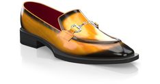 Men`s Luxury Loafers 21910 Elegant Orange Loafers With Leather Sole, Orange Loafers With Leather Sole For Formal Wear, Elegant Yellow Leather Loafers, Classic Orange Leather Loafers, Elegant Orange Leather Loafers, Elegant Yellow Formal Loafers, Luxury Loafers, Rainbow Sneakers, Men's Loafers