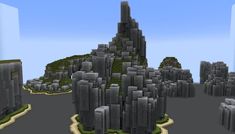 an image of a very large city in minecraft