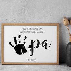 Geschenk Handabdruck Vorlage Opa Sofort Download Artist Bio Example, Papa Baby, Baby Painting, Crafty Diy, Diy Baby Stuff, Baby Love, Diy For Kids, Diy And Crafts