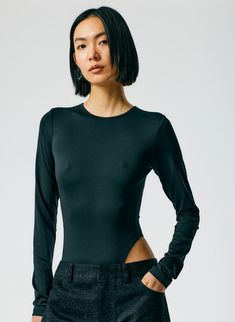 Cut Out Bodysuit, Low Rise Pants, Cutout Bodysuit, Cozy Knit, Oversized T Shirt, Cozy Knits, Black Bodysuit, Sweater Skirt