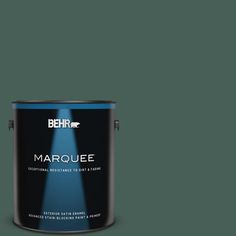 the behr marquee paint is shown in an open, gray - toned color