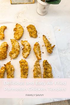 delicious and easy air fried parmesan chicken tenders are the perfect side dish