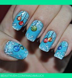 Christmas ornaments Ball Ideas, Fingernail Designs, Korean Nails, Color Nails