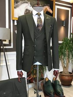 Dark Green Suit Men, Green Suit Men, Groom Tuxedo Wedding, Tuxedo Wedding Suit, Green Wedding Suit, Groom Tuxedo, Men Suit, Green Suit, Lapel Jacket