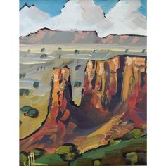 an oil painting of the grand canyon