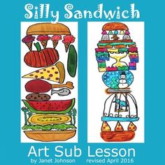 the cover of silly sandwich art lesson