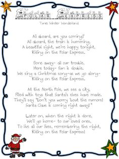 a christmas poem with santa clause and stars