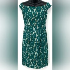 Never Been Worn Green Lace Dress. Fully Lined. Green Lined Sheath Dress, Green Lace Sheath Dress, Green Lace Dress, Green Lace Dresses, Vince Camuto Dress, Bridal Shower Dress, Shower Dresses, Vintage Beaded Dress, Long Sleeve Blouse Pattern