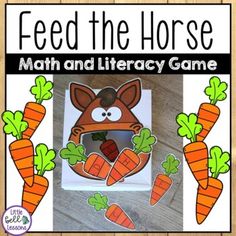 feed the horse math and literacy game with carrots