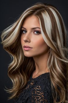 Achieve a refined look with soft and seamless hair highlights that add a touch of elegance. #RefinedStyle #SeamlessHair #HairHighlights #ElegantBeauty Feather Highlights, Summer 2024 Hair Highlights, Trending Highlights Hair Colors 2024, Highlights For Fall 2024, Christina Aguilera Highlights, Bright Orange Nails, Classic Outfits For Women, Glowy Makeup, Glowy Skin