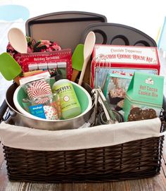 a picnic basket filled with food and snacks