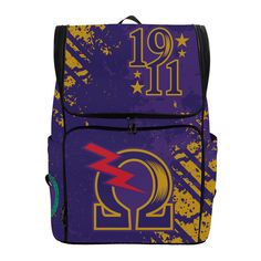 Show your pride and loyalty while keeping your things safe and sound with this stylish Omega Psi Phi Backpack. 

The Omega Psi Phi bag fits all your daily necessities like a laptop, school books, wallets, phone chargers, and the likes. 

This bag is made of environment-friendly, lightweight polyester fabric that is anti-scratch with a nylon lining, breathable back panel, and smooth zipper br>
This fraternity backpack features one big main compartment equipped with double slide zippers, adjustabl Rectangular Purple Backpack For Study, Purple Rectangular Backpack For Study, Purple Portable Backpack For Everyday Use, Portable Purple Backpack For Everyday Use, Omega Psi Phi Paraphernalia, College Book Bag, Fraternity Gifts, Omega Psi Phi Fraternity, Phi Beta Sigma