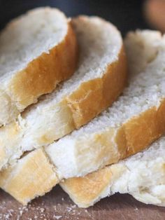 several pieces of bread stacked on top of each other