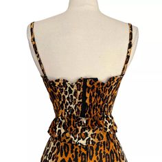 Vintage 1989 Patrick Kelly Cheetah Leopard Bustier Top & Skirt Set | eBay