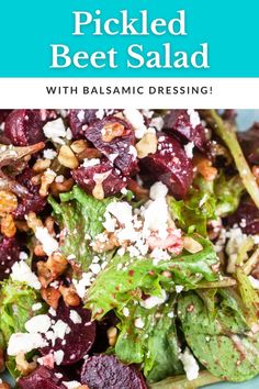 beet salad with balsamic dressing and feta cheese