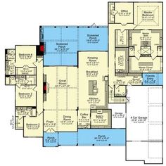 the first floor plan for this home is very large and has two separate living areas