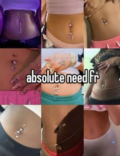 many different types of women's butts with the words absolute need f r